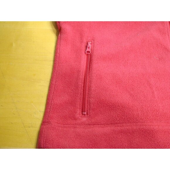Columbia Bright Pink Fleece Vest Full Zip Jacket Womens Size XL Zip Pockets Warm - Picture 3 of 9